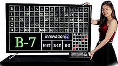 INNOVATRONIX Bingo Flashboard Controller - US Version 75 Numbers - with 8 Meters/26 Feet and 1 Meter/3.28 Feet HDMI Cable & DC 5V Power Supply - Use for Games | TV NOT Included