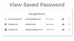 How to View Saved Passwords on google chrome browser - Desktop