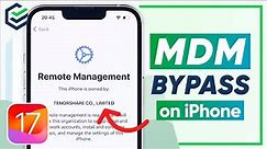 [MDM Bypass 1 Min] How to Remove Remote Management iPhone✅ How to Remove MDM From iPhone | 2024