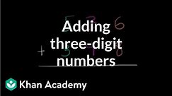 Adding three-digit numbers | Addition and subtraction | Arithmetic | Khan Academy