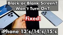 iPhone 13's/14's/15's: Black Screen, Display Won't Turn On? FIXED - Watch This First!
