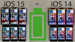 iOS 15 vs iOS 14.8 BATTERY Test on iPhone 12, 11, XR, 8, 7, & 6s