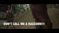 Rocket Raccoon being confused for other animals for 2 minutes straight
