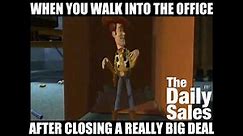 FUNNY SALES MEME! WALKING BACK INTO THE OFFICE AFTER CLOSING A DEAL! B2B SELLING