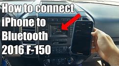 Connect iPhone to Bluetooth 2016 Ford F150