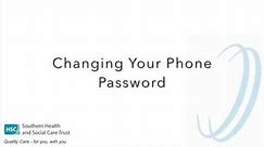 Changing Your Avaya Phone Password