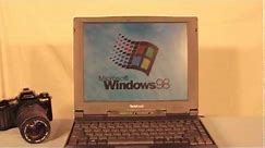 Old Windows 98 Laptop Review! W. Fun and Antics! 90's Twinhead!!
