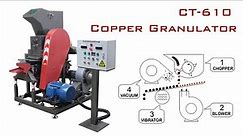 CopperMine Copper Wire Granulator Chopper CT-610 Copper Separating System Industrial Copper Machine