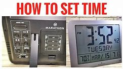 How To Set Time Marathon Atomic Clock with Indoor / Outdoor Temperature Time Zone Fix