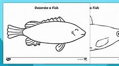 Fish Template - Under the Sea Decorating Activity