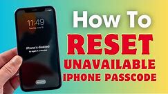 How To Reset Unavailable/Disabled iPhone Passcode Without Losing Any data 💯No PC & iTunes ✅