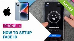 iPhone 14 - How to setup Face ID •  • 📱1️⃣4️⃣ • 🙂 • 🔓 • Tutorial