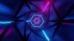10 Hour - Screensaver 4k with Blinking Neon Light Relaxing Tunnel Background VJ Loops, NO Sound