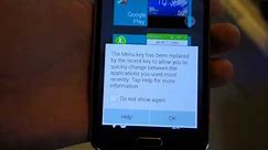Galaxy S5: How to use the Menu button