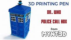 3D Pen Dr. Who Call Box video tutorial and template