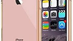 [Crystal Clear] iPhone 6 / 6s Case, iXCC ® New Cover Case [Shock Absorption] with Transparent Hard Plastic Back Plate and Soft TPU Gel Bumper - Gold