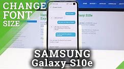 How to Zoom Screen in Samsung Galaxy S10e – Change Dispaly Size