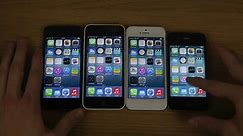 iPhone 5S iOS 8 vs. 5C iOS 8 vs. 5 iOS 8 vs. 4S iOS 8 - Which Is Faster
