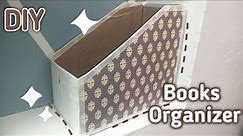 DIY Books Organizer| Cardboard Organizer for books| Book shelf