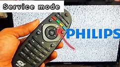 philips led tv service mode