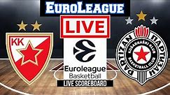 Live: Crvena zvezda Vs Partizan | EuroLeague | Live Scoreboard | Play By Play