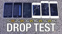 iPod Touch 6G vs 5G vs 4G vs 3G vs 2G vs 1G Drop Test!