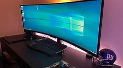 Unboxing and set up of a 49-inch OLED super ultrawide curved monitor