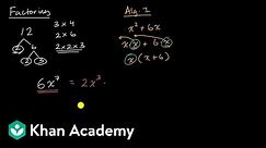 Introduction to factoring higher degree monomials | Algebra 2 | Khan Academy