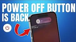iPhone Power OFF button is BACK!!!