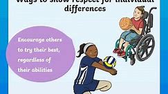 Ways to show respect for individual differences