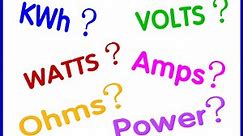 How to Understand Electricity: Volts, Amps and Watts Explained on Appliances