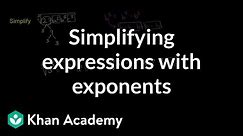 Simplifying cube roots | Exponent expressions and equations | Algebra I | Khan Academy