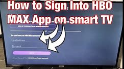 How to Sign In (Log In) HBO MAX App on TV