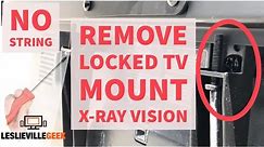 [X-RAY VISION] HOW TO REMOVE A TV FROM A WALL MOUNT. UNInstall FLAT SCREEN TV OFF WALL.