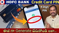 How to Set HDFC Credit Card PIN Online | How to Create HDFC Credit Card PIN