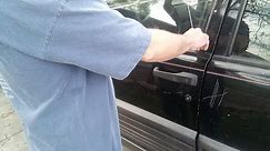 How to unlock your car door with a hanger hack, demonstration