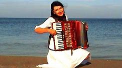 WIESŁAWA DUDKOWIAK with Accordion on Beach 1 , The most beautiful relaxing melody