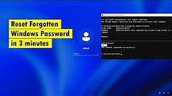 Reset Forgotten Windows 11/10 password in 3 minutes