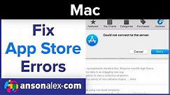 "Could not connect to the server" Mac App Store Error Fix