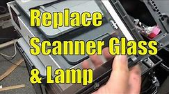 How to replace SCANNER GLASS & LAMP - HP OfficeJet Pro 8018, 8022, 8035e