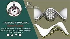 Sketchup tutorial parametric | Space Truss | Frame Structure on Curved Surface
