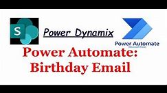 Birthday Email Automation with Power Automate