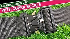 JELINDA Men's Tactical Belt Nylon Military Style Webbing Belt with Metal Buckle