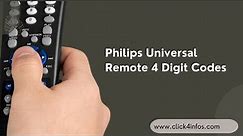 Philips Universal Remote 4 Digit Codes