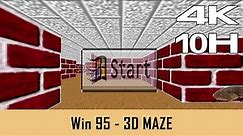 Windows 95 Screensaver - 3D Maze - 10 HOURS NO LOOP (4K) NEW