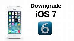 iOS 7: How to downgrade iOS 7 to iOS 6.1.3