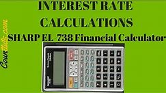 Interest Rate Calculations (I/Y) | Sharp EL 738 Financial Calculator