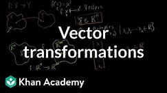 Vector transformations | Matrix transformations | Linear Algebra | Khan Academy