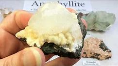 Crystal & Mineral Education: APOPHYLLITE W/ ZEOLITES: Stilbite, Heulandite, Scolecite