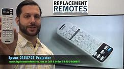Epson 215572100 Projector Remote Control - www.ReplacementRemotes.com